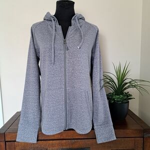 32 Degrees Heat Grey Hoodie Women's Medium Fleece Lined Full Zip Sweatshirt